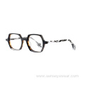 Vintage Square Spectacles Frame Bevel Acetate Optical Frame